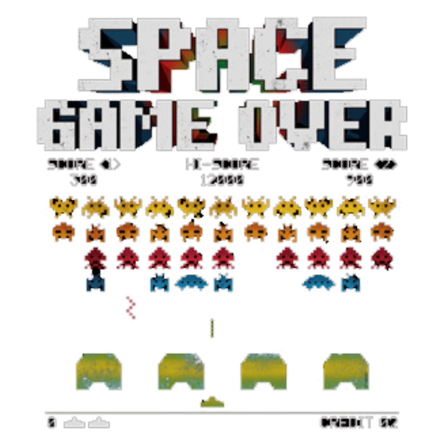 GAME OVER 28X26 CM